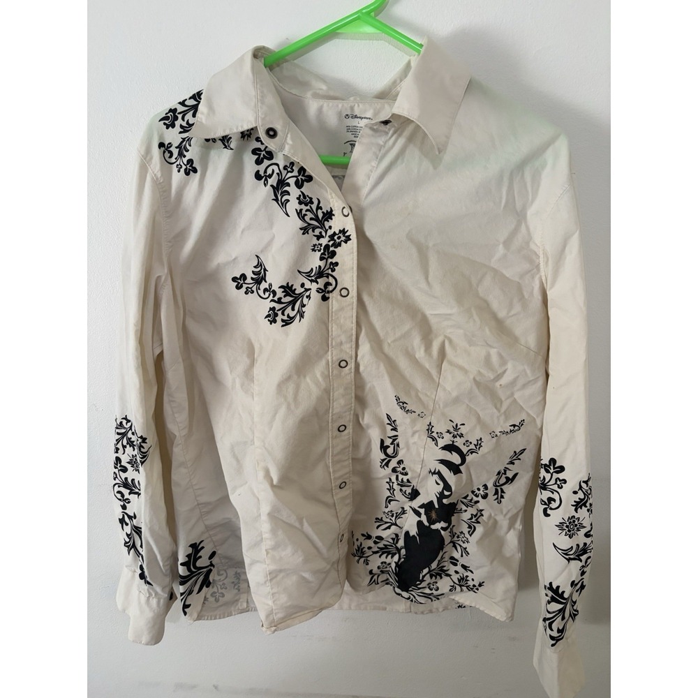 Cream And Black Brand New Shirt Vilians Disney Size L Vintage